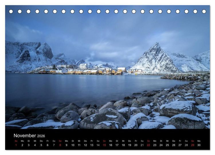 Produktbild: Lofoten Impressionen von Armin Fuchs (Tischkalender 2026 DIN A5 quer), CALVENDO Monatskalender