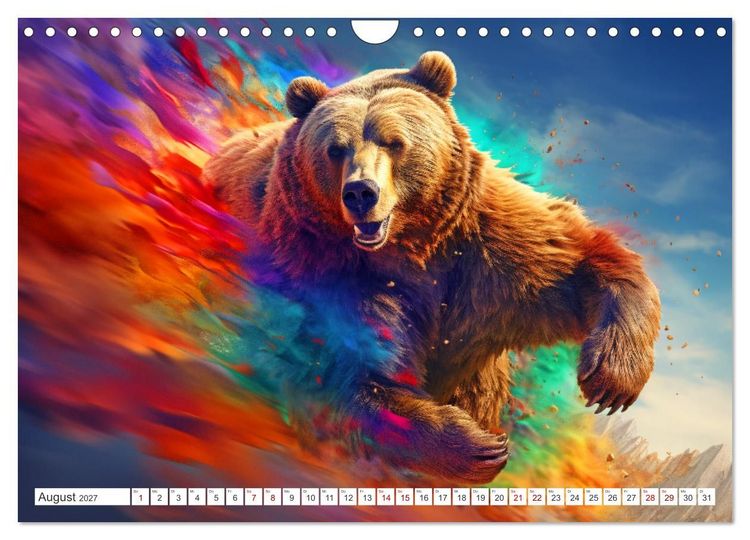 Produktbild: Farbsplash in der Tierwelt (Wandkalender 2027 DIN A4 quer), CALVENDO Monatskalender