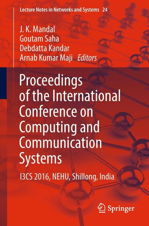 Produktbild: Proceedings of the International Conference on Computing and Communication Systems