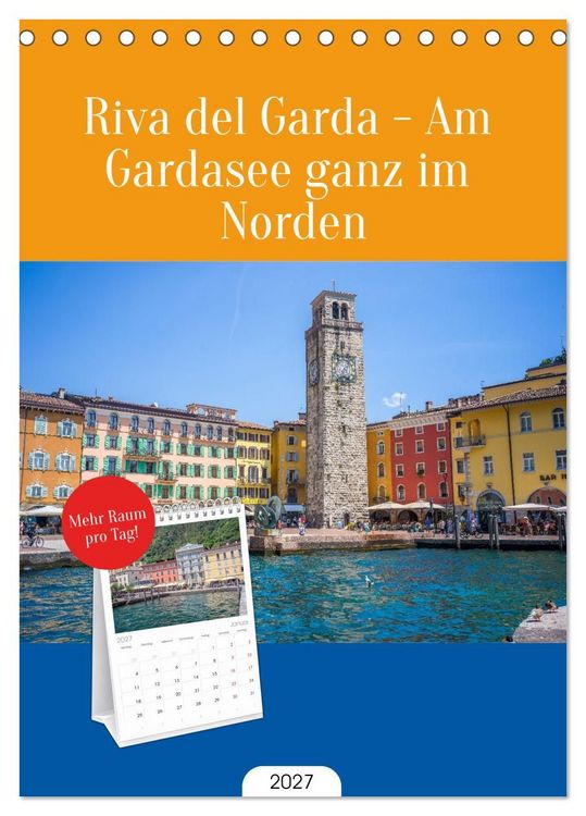 Produktbild: Tischplaner 2027 - Riva del Garda - Am Gardasee ganz im Norden (A5 Tischkalender zum Aufstellen) CALVENDO