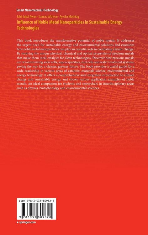 Produktbild: Influence of Noble Metal Nanoparticles in Sustainable Energy Technologies