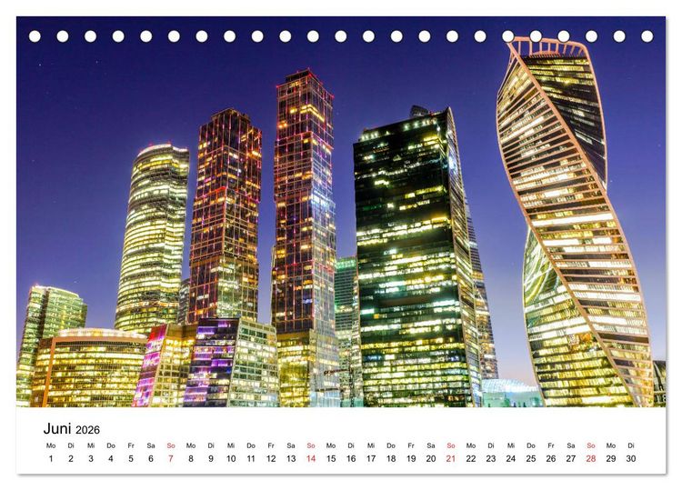 Produktbild: Moskau City (Tischkalender 2026 DIN A5 quer), CALVENDO Monatskalender