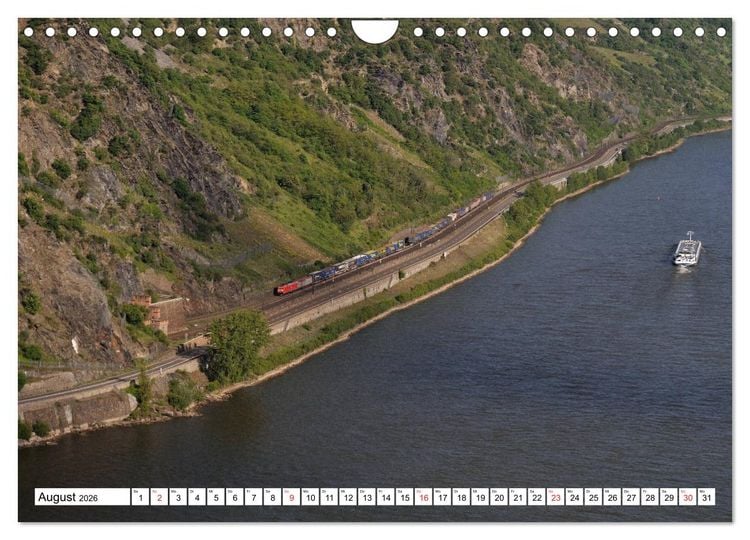 Produktbild: Eisenbahn an Rhein und Mosel 2026 (Wandkalender 2026 DIN A4 quer), CALVENDO Monatskalender