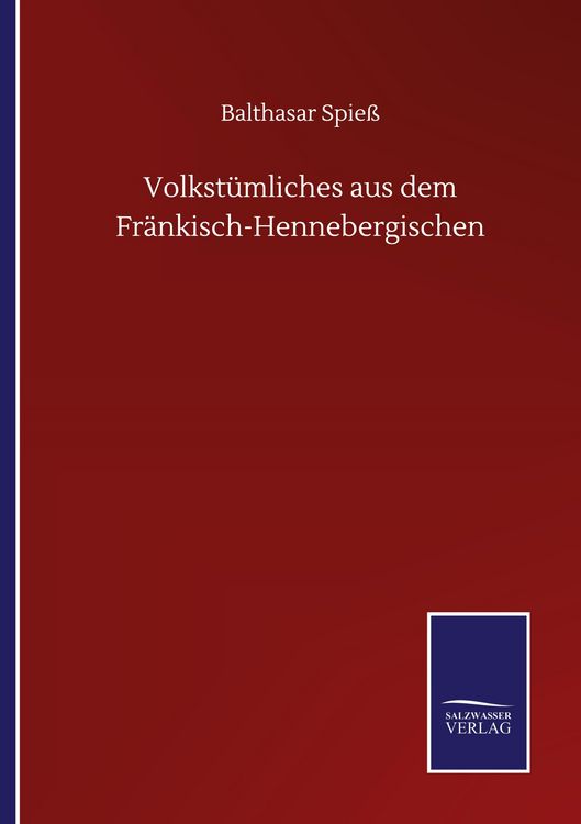 Produktbild: Volkst&uuml;mliches aus dem Fr&auml;nkisch-Hennebergischen