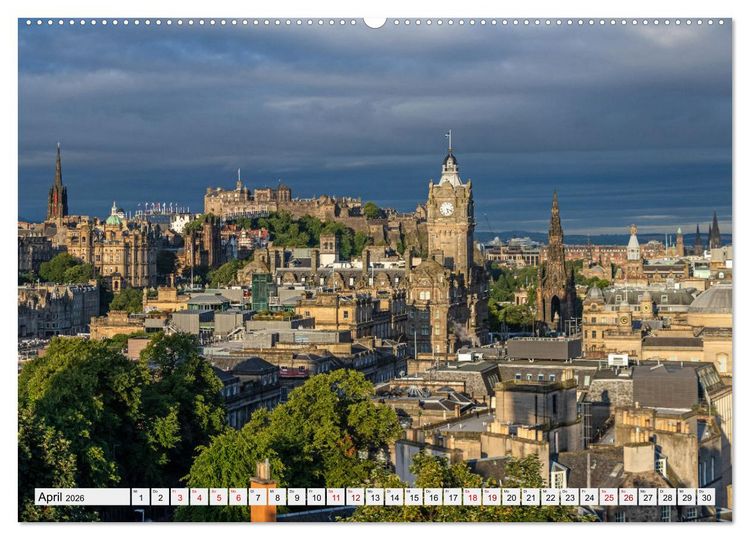 Produktbild: Wundersch&ouml;nes Edinburgh (Wandkalender 2026 DIN A2 quer), CALVENDO Monatskalender