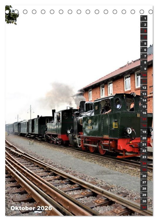 Produktbild: EISENBAHN - NOSTALGIE - 2026 (Tischkalender 2026 DIN A5 hoch), CALVENDO Monatskalender