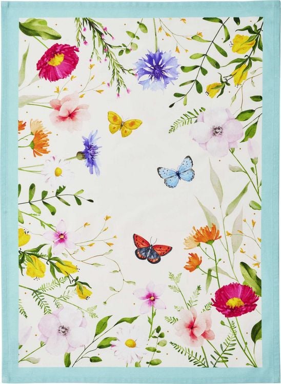 Produktbild: Bl&uuml;tentr&auml;ume Geschirrtuch "Ein St&uuml;ck vom Gl&uuml;ck", 50 x 70 cm, beige