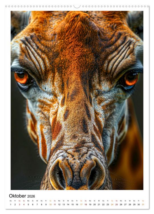 Produktbild: Afrikas Tierwelt - imposante K&ouml;pfe (hochwertiger Premium Wandkalender 2026 DIN A2 hoch), Kunstdruck in Hochglanz