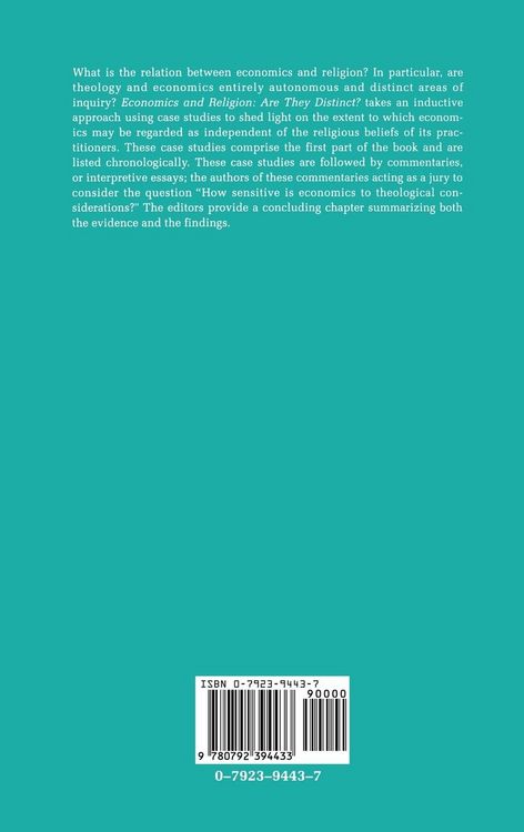 Produktbild: Economics And Religion: Are They Distinct?
