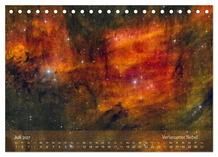 Produktbild: Deep Sky Kalender (Tischkalender 2027 DIN A5 quer), CALVENDO Monatskalender