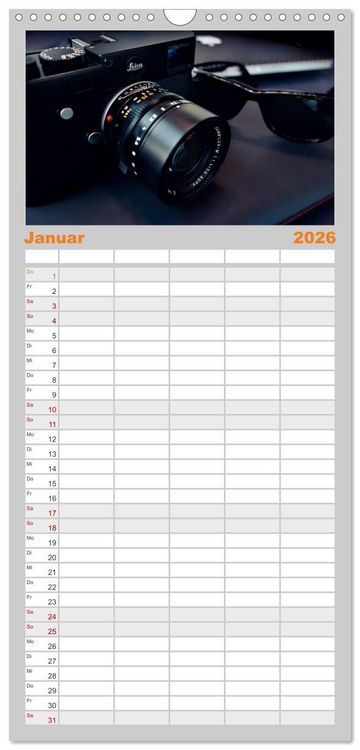 Produktbild: Familienplaner 2026 - Mein Kamerakalender mit 5 Spalten (Wandkalender, 21 x 45 cm) CALVENDO
