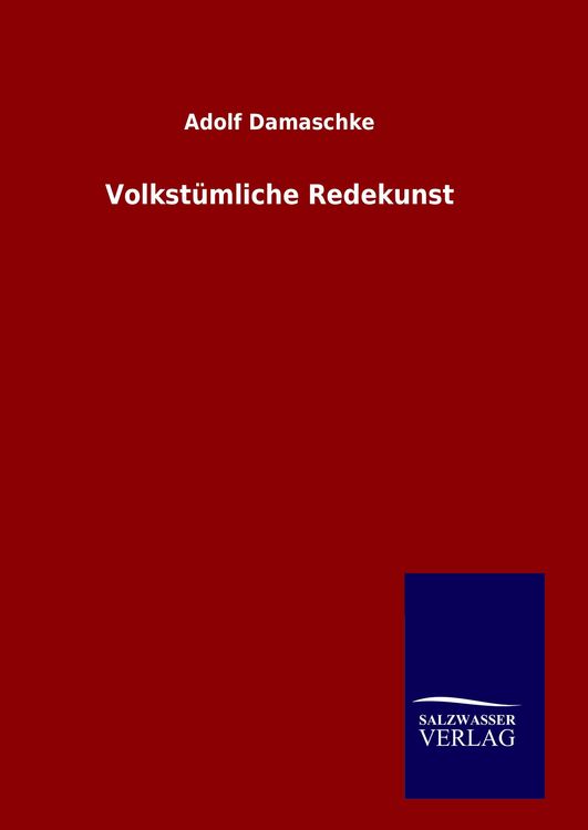 Produktbild: Volkst&uuml;mliche Redekunst