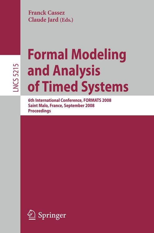 Produktbild: Formal Modeling and Analysis of Timed Systems