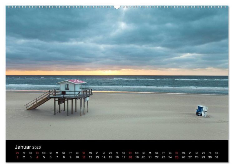 Produktbild: SYLT hinter den D&uuml;nen (Wandkalender 2026 DIN A2 quer), CALVENDO Monatskalender