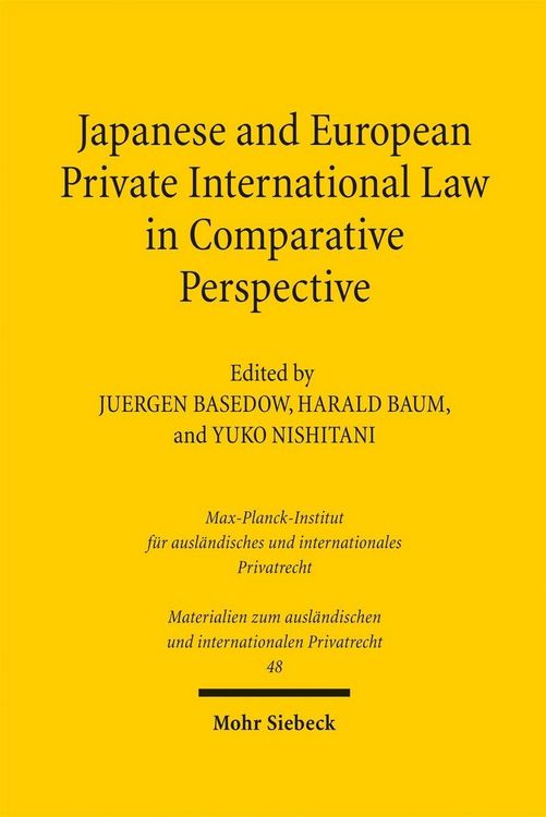 Produktbild: Japanese and European Private International Law in Comparative Perspective