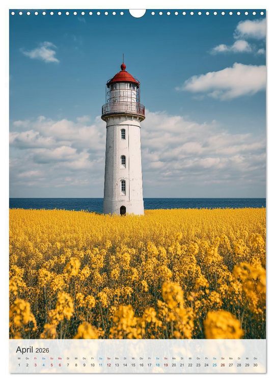 Produktbild: Leuchtturm-Fan (Wandkalender 2026 DIN A3 hoch), CALVENDO Monatskalender
