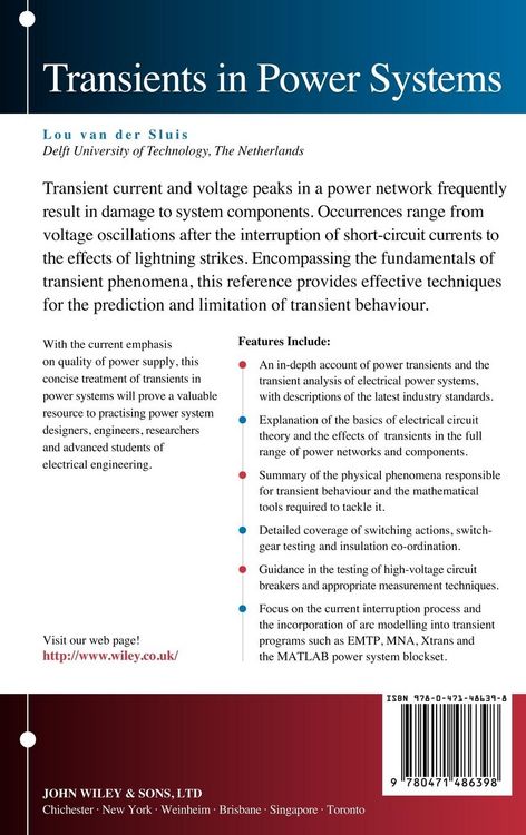 Produktbild: Transients in Power Systems