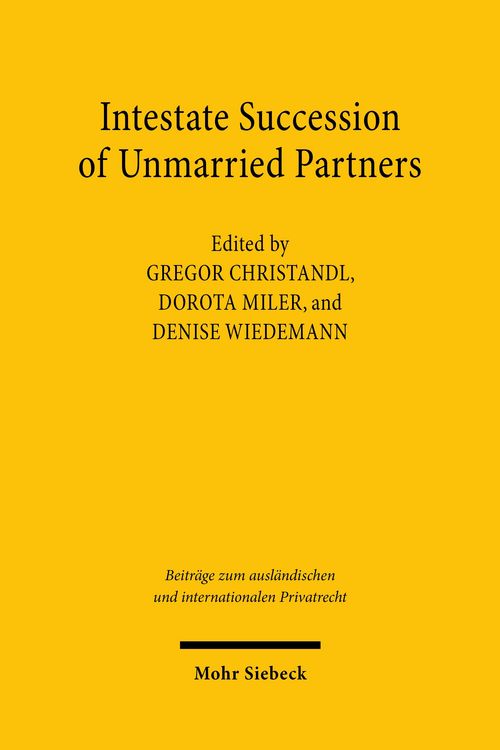 Produktbild: Intestate Succession of Unmarried Partners