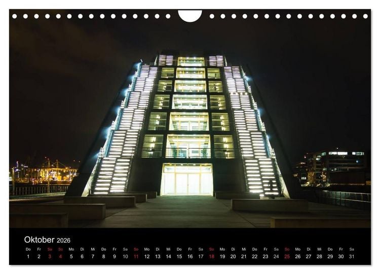 Produktbild: Hamburg - N&auml;chtliche Impressionen (Wandkalender 2026 DIN A4 quer), CALVENDO Monatskalender