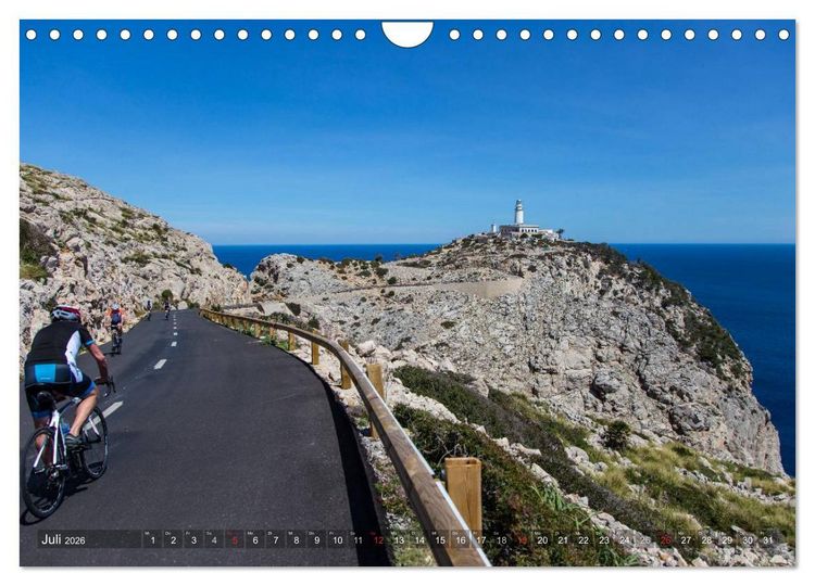 Produktbild: Mallorca: Die sch&ouml;nsten Landschaften f&uuml;r Rennradfahrer (Wandkalender 2026 DIN A4 quer), CALVENDO Monatskalender