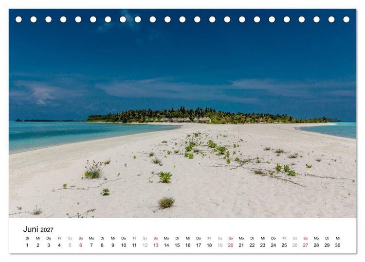 Produktbild: Malediven &ndash; Das Paradies im Indischen Ozean III (Tischkalender 2027 DIN A5 quer), CALVENDO Monatskalender
