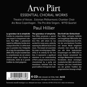 Produktbild: Arvo P&auml;rt: Essential Choral Works