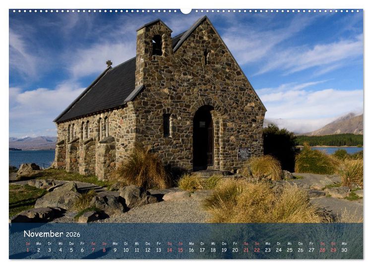 Produktbild: Neuseeland - Wo sich Himmel und Erde begegnen (hochwertiger Premium Wandkalender 2026 DIN A2 quer), Kunstdruck in Hochglanz