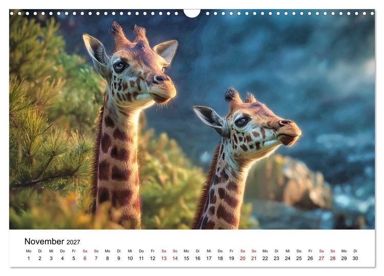 Produktbild: Sanfte Riesen - Giraffen in ihrer Welt (Wandkalender 2027 DIN A3 quer), CALVENDO Monatskalender