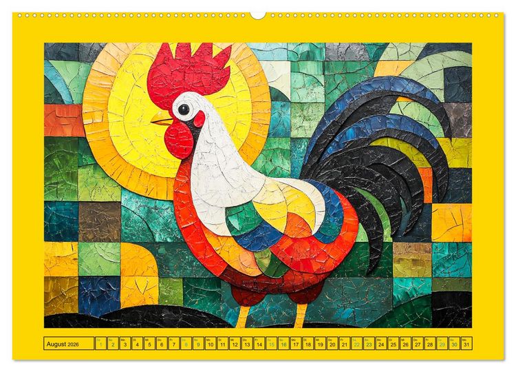 Produktbild: Abstrakte Eleganz. K&uuml;nstlerische Tiermotive in sch&ouml;nen Farben (Wandkalender 2026 DIN A2 quer), CALVENDO Monatskalender