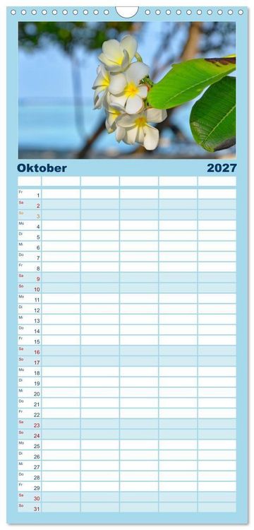 Produktbild: Familienplaner 2027 - Malediven - die Sehnsucht nach dem Paradies mit 5 Spalten (Wandkalender, 21 x 45 cm) CALVENDO