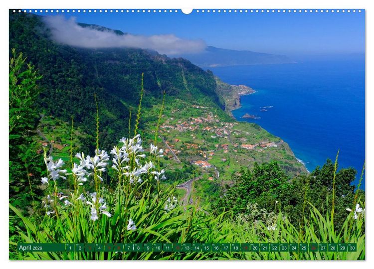 Produktbild: Madeira Blumeninsel im Atlantik (hochwertiger Premium Wandkalender 2026 DIN A2 quer), Kunstdruck in Hochglanz