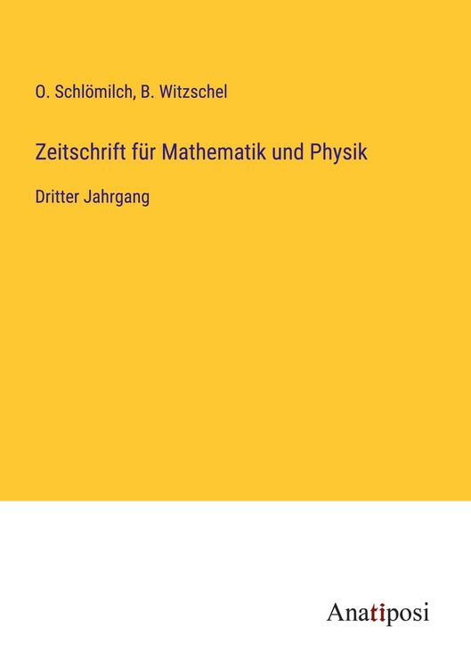 Produktbild: Zeitschrift f&uuml;r Mathematik und Physik