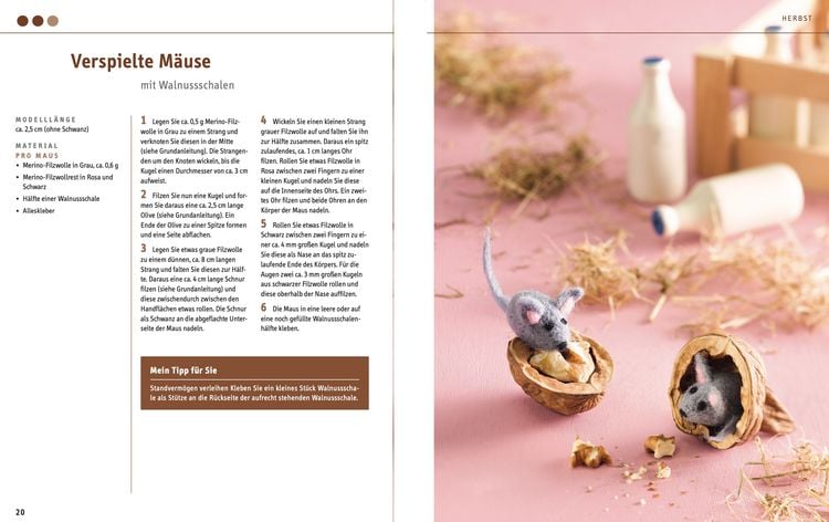 Produktbild: Filz-Minis mit Naturmaterial (kreativ.kompakt.)