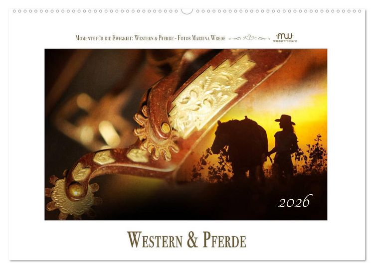 Produktbild: Western und Pferde (Wandkalender 2026 DIN A2 quer), CALVENDO Monatskalender