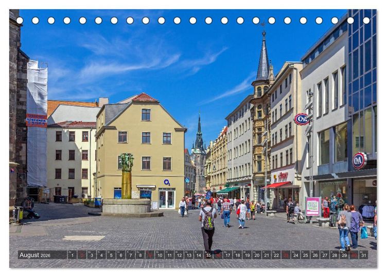Produktbild: Unterwegs in Halle (Tischkalender 2026 DIN A5 quer), CALVENDO Monatskalender