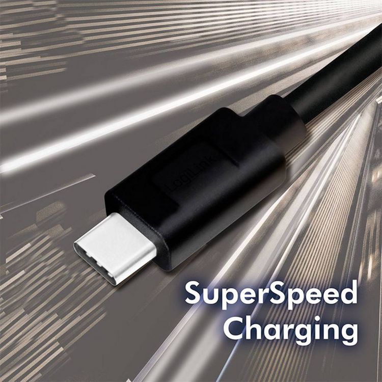 Produktbild: LogiLink USB-Kabel USB 3.2 Gen1 USB-A Stecker, USB-C&reg; Stecker 1.50m CU0169