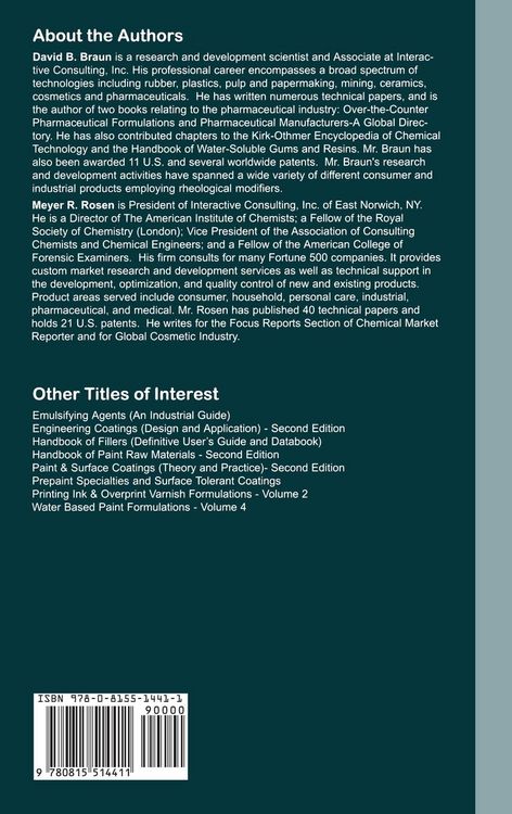 Produktbild: Braun, D: Rheology Modifiers Handbook