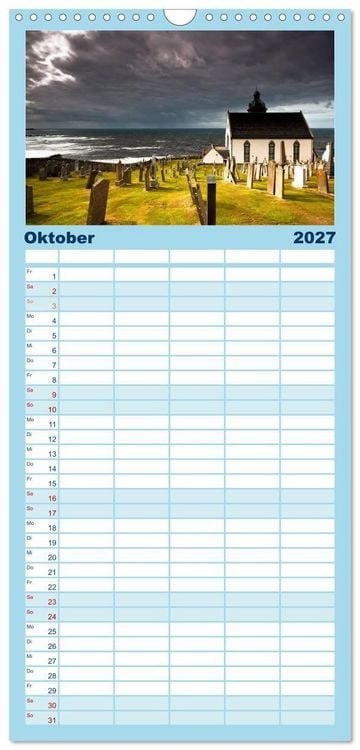 Produktbild: Familienplaner 2027 - Schottland - Wildes Land im Norden mit 5 Spalten (Wandkalender, 21 x 45 cm) CALVENDO