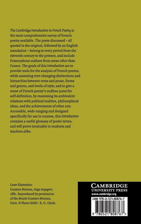Produktbild: The Cambridge Introduction to French Poetry