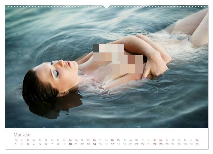 Produktbild: Wasser und Nymphen - Akt am Wasser (Wandkalender 2026 DIN A2 quer), CALVENDO Monatskalender