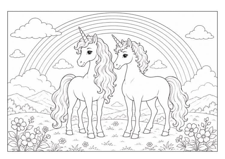 Produktbild: Einhorn Malbuch f&uuml;r M&auml;dchen von 6&ndash;8 Jahren mit 50 zauberhaften Ausmalbildern