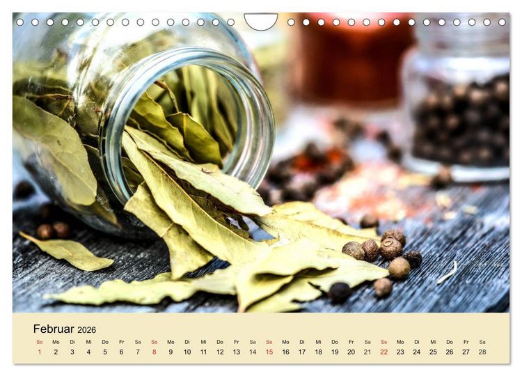 Produktbild: Aromatische Gew&uuml;rze. Die himmlischen Kostbarkeiten aus aller Welt (Wandkalender 2026 DIN A4 quer), CALVENDO Monatskalender