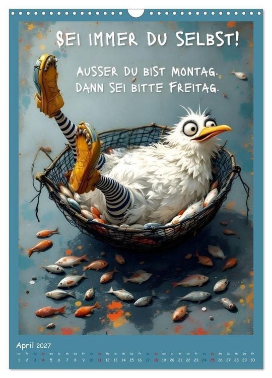 Produktbild: B&ouml;se M&ouml;wen (Wandkalender 2027 DIN A3 hoch), CALVENDO Monatskalender
