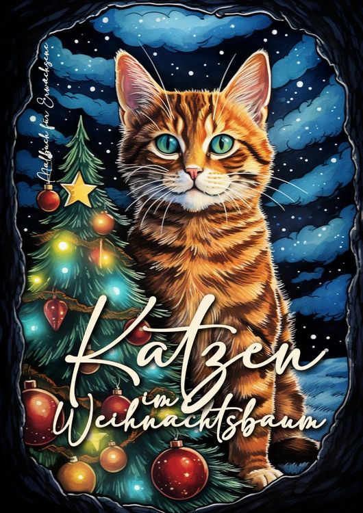 Produktbild: Katzen im Weihnachtsbaum Malbuch f&uuml;r Erwachsene