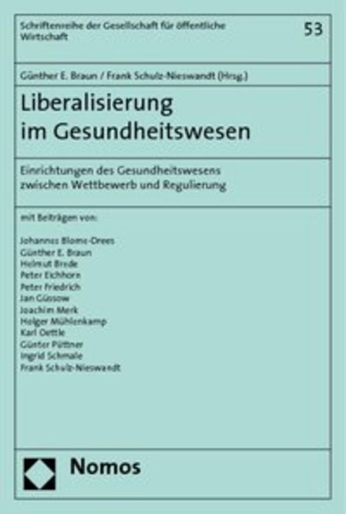 Produktbild: Liberalisierung im Gesundheitswesen