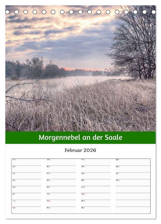 Produktbild: Natursch&ouml;nheiten aus Halle (Saale) (Tischkalender 2026 DIN A5 hoch), CALVENDO Monatskalender