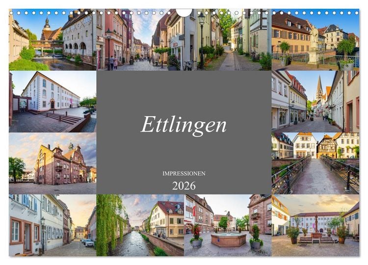 Produktbild: Ettlingen Impressionen (Wandkalender 2026 DIN A3 quer), CALVENDO Monatskalender