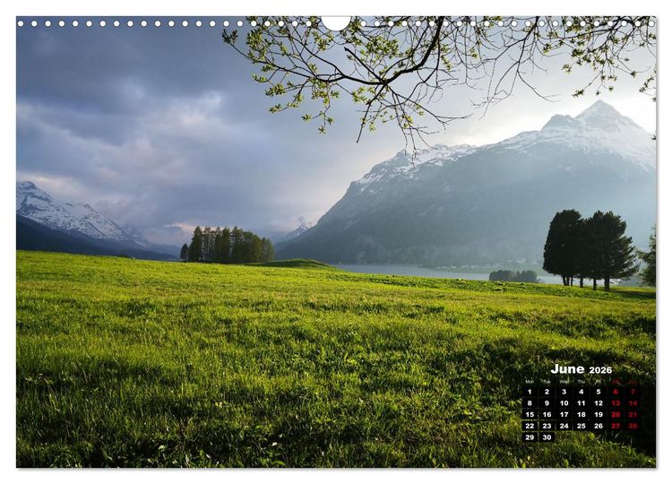 Produktbild: Engadine 2026 - Nature and landscapes (Wall Calendar 2026 DIN A3 landscape), CALVENDO 12 Month Wall Calendar