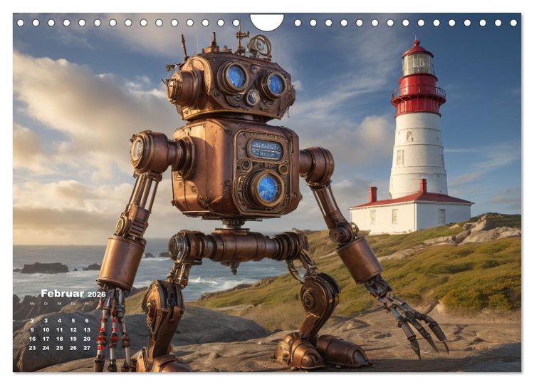 Produktbild: Steampunk - Die Welt der Leuchtt&uuml;rme (Wandkalender 2026 DIN A4 quer), CALVENDO Monatskalender