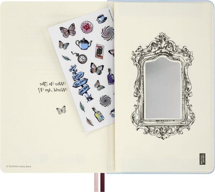 Produktbild: Moleskine Alice im Wunderland 12 Monate Tageskalender 2027, L/A5, 1 Tag = 1 Seite, fester Einband
